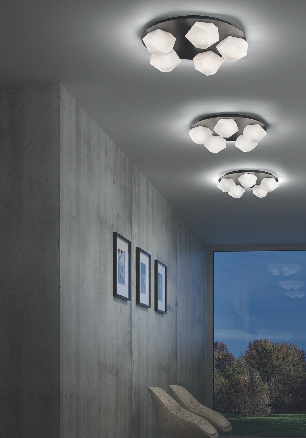 Ariel 5 crystal ceiling light
