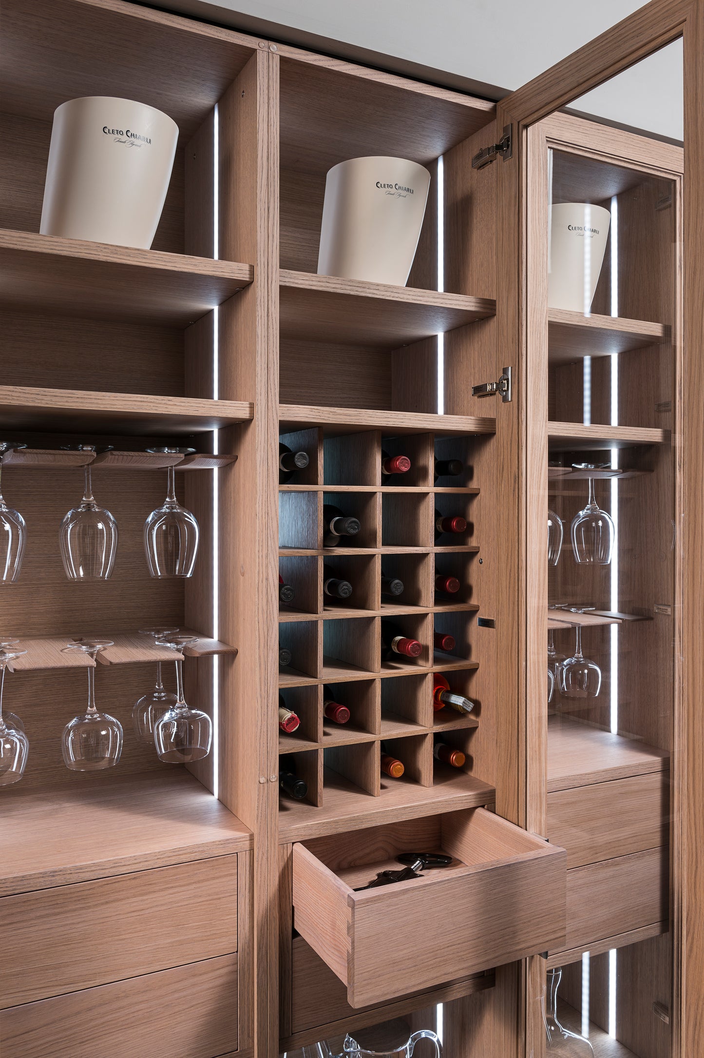 Mobile Cellar Bottle and Glass Holder