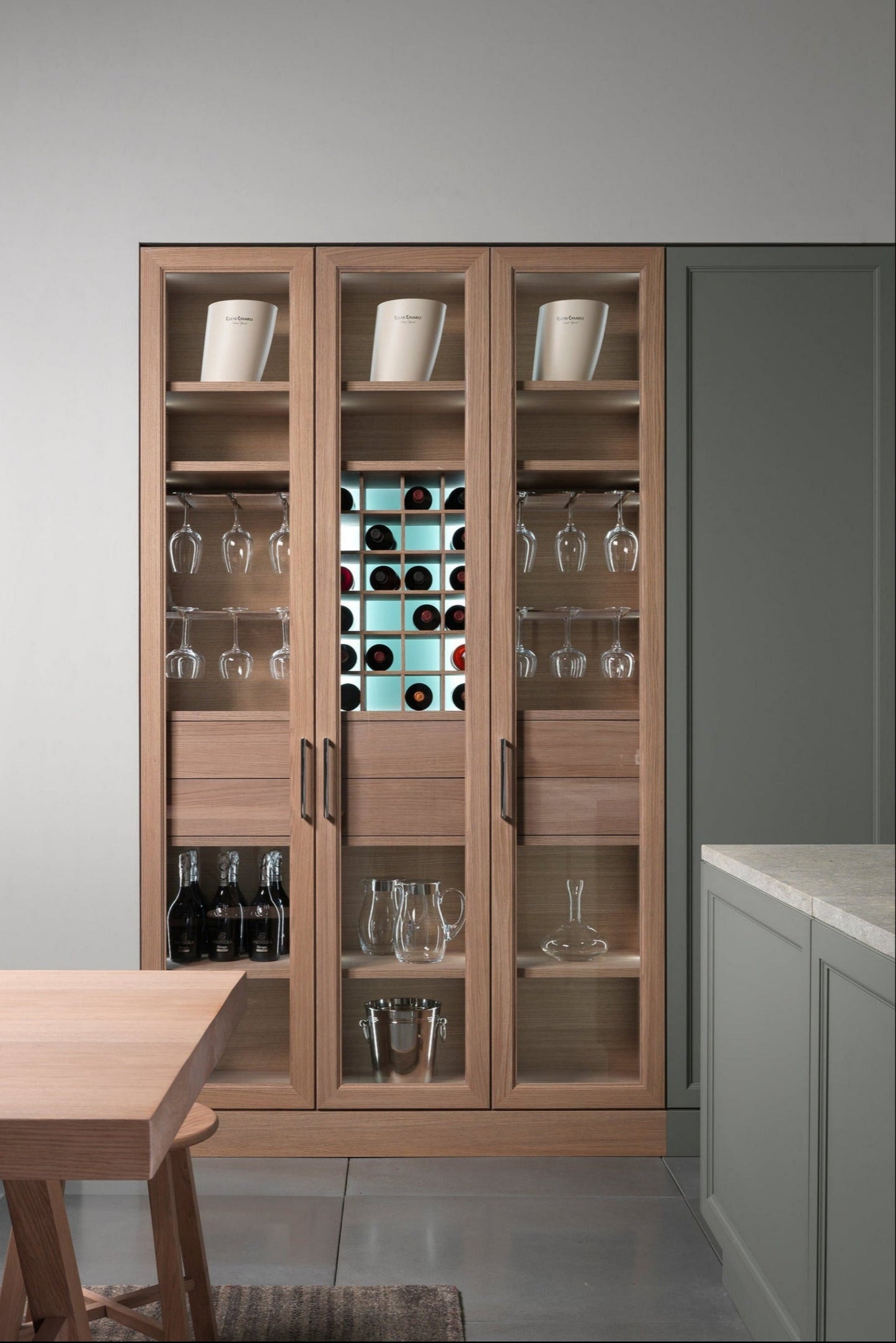 Mobile Cellar Bottle and Glass Holder
