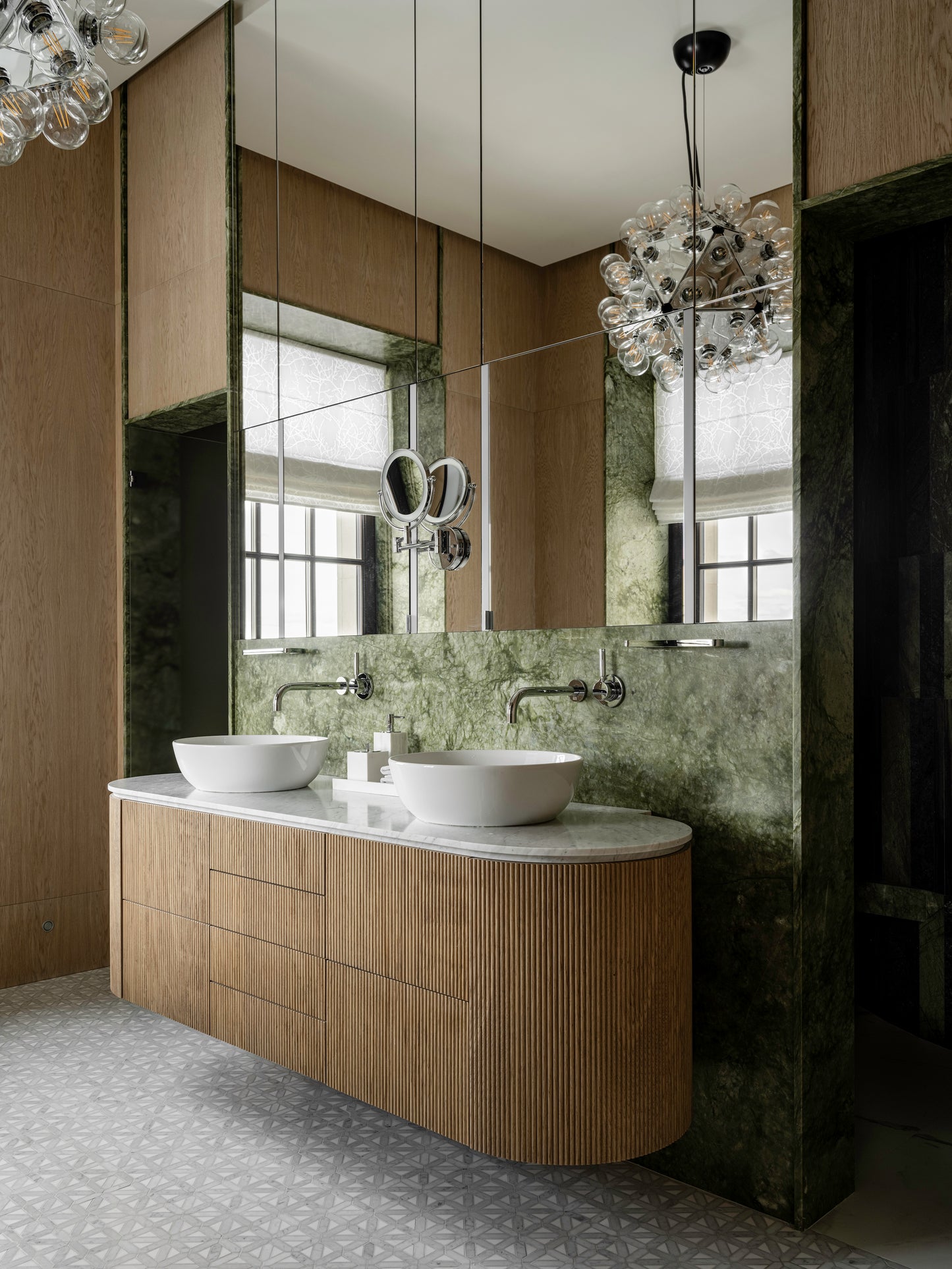 Monolith suspended reed bathroom cabinet