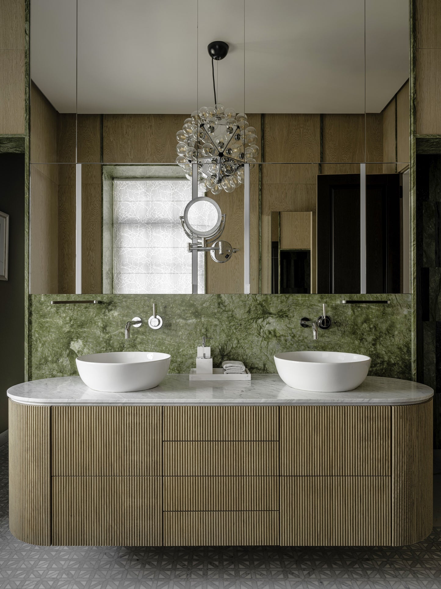 Monolith suspended reed bathroom cabinet