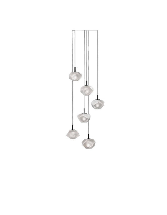 Lampada a Sospensione Ariel 6 cristalli