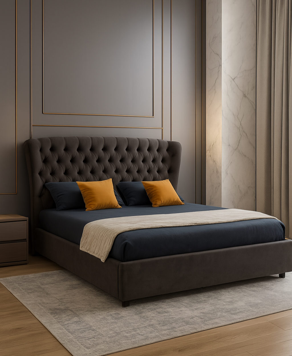 Letto imbotitto Flavia