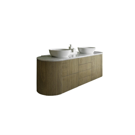 Monolith suspended reed bathroom cabinet